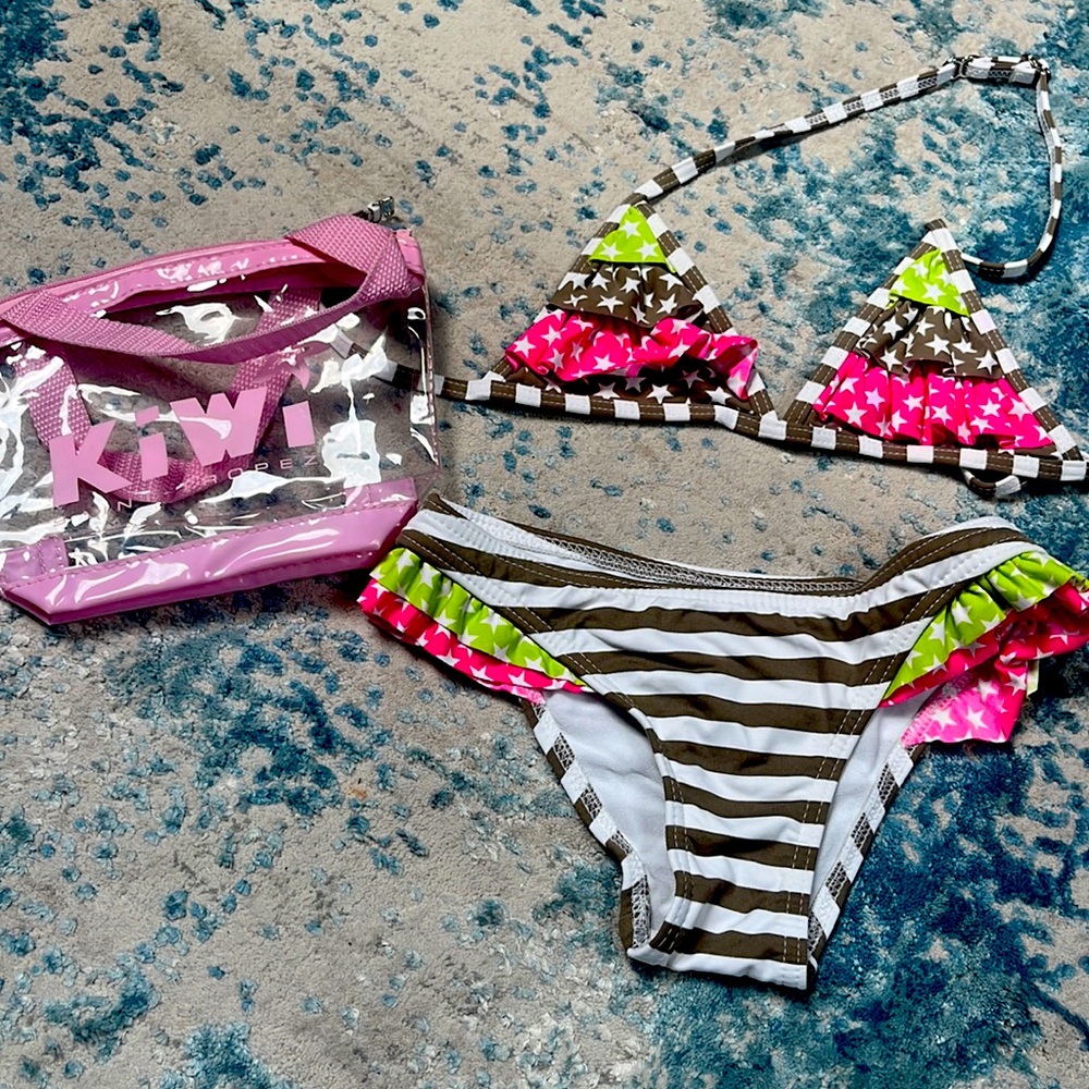 Kiwi St Tropez size 8 girls bikini nwot